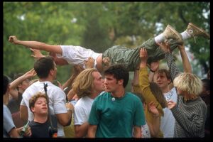 Dupont Circle 1990 - Die Band "The Admirals" spielt im Park - Foto © 1990 Bernd Lammel